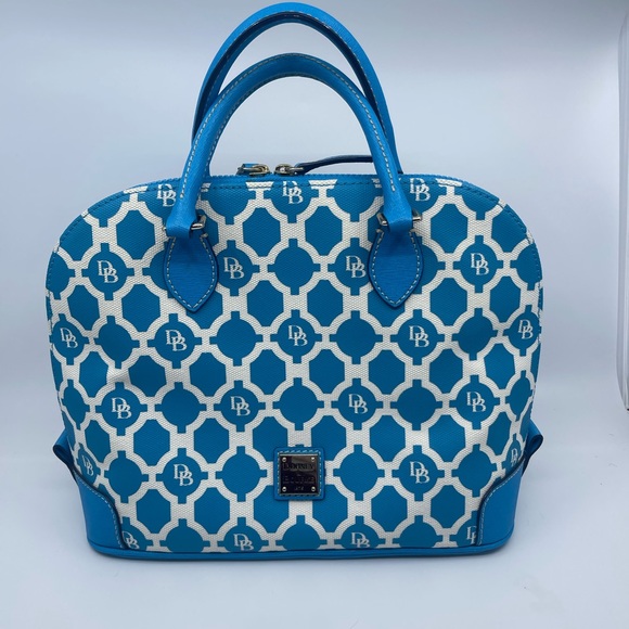 🏝️Rare HTF Dooney & Bourke Turquoise Zip zip satchel bag & wallet set!🏝️ - Picture 4 of 10